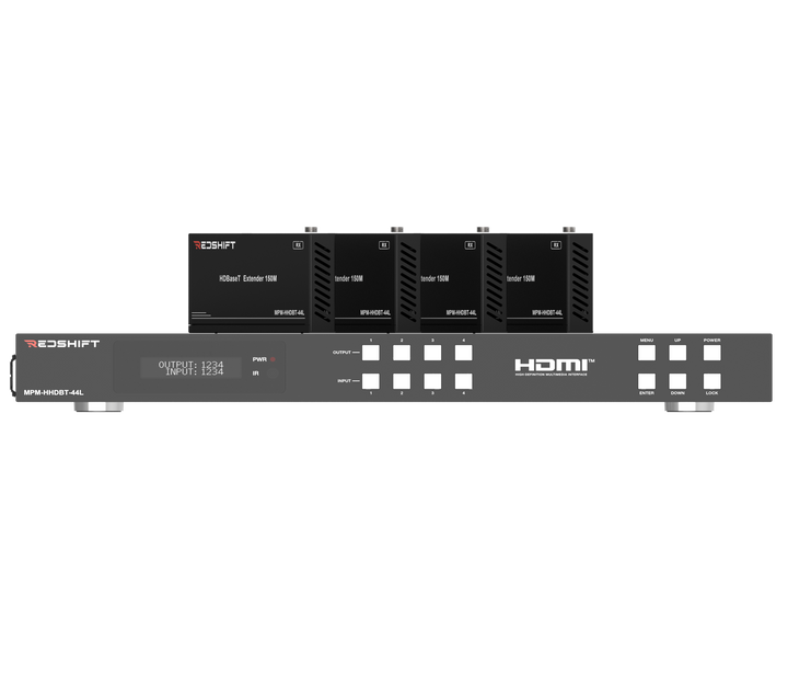 4x4 HDMI 2.0 Matrix over HDBaset 150M