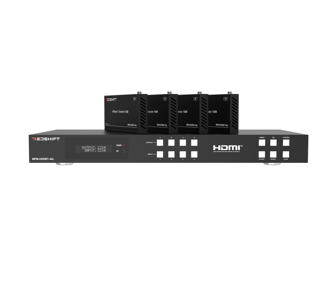 4x4 HDMI 2.0 Matrix over HDBaset 150M