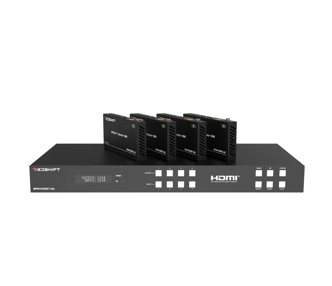 4x4 HDMI 2.0 Matrix over HDBaset 150M