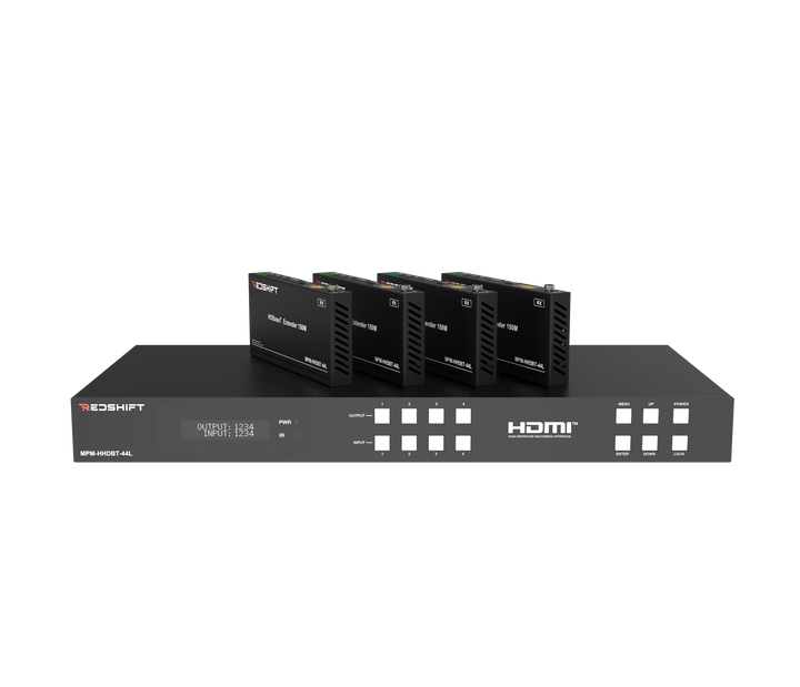 4x4 HDMI 2.0 Matrix over HDBaset 150M